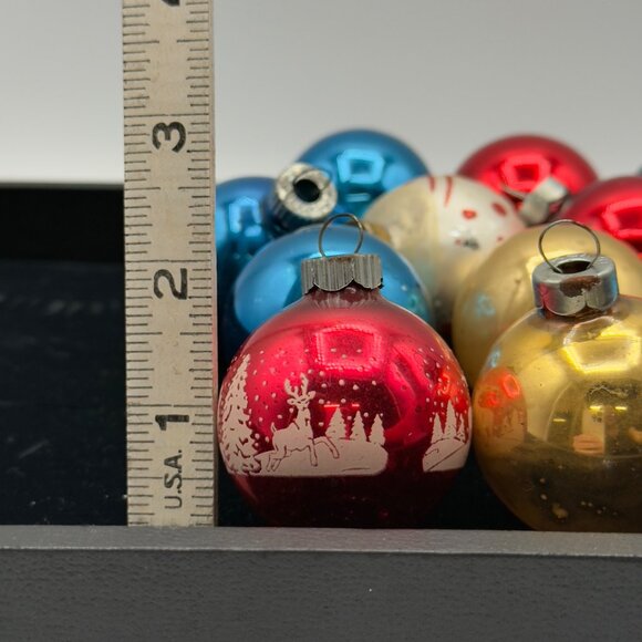 Vintage Mercury Glass Christmas Ornaments Shiny Bright Rauch Made in USA Small - Picture 6 of 16